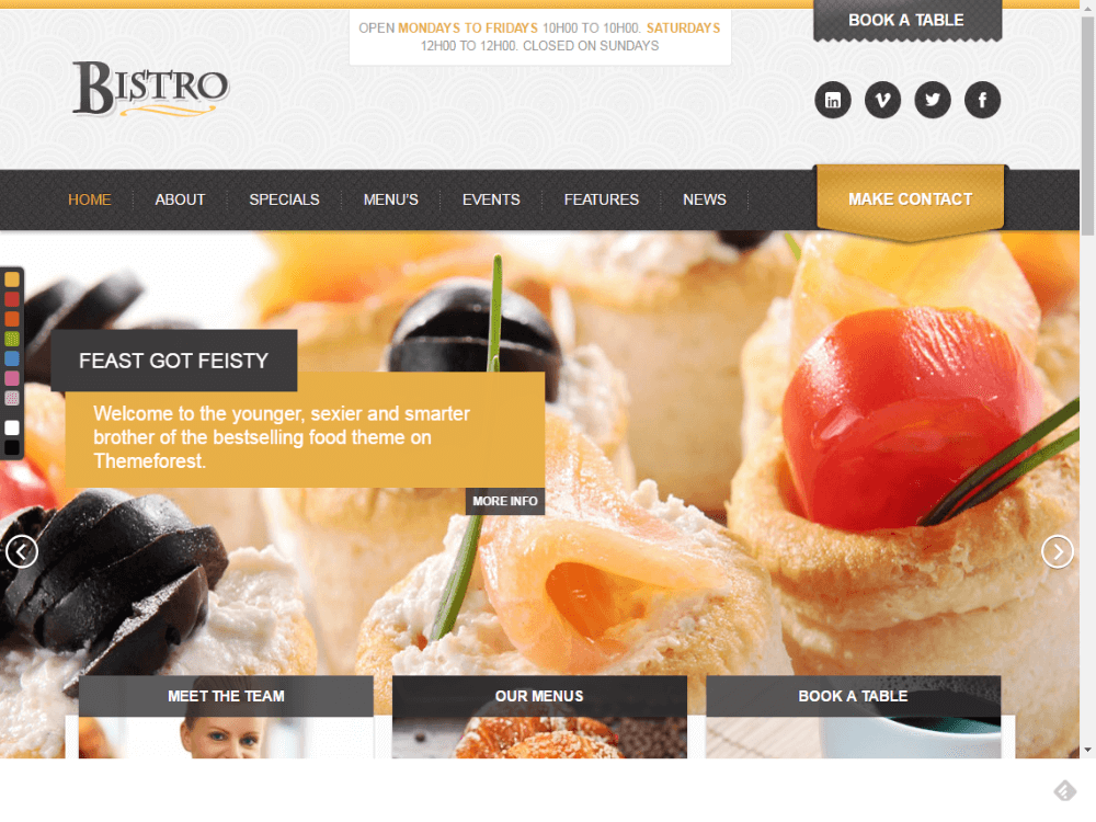 Bistro - Responsive Foodie App-theme - Premium - Free Restaurant WordPress Themes