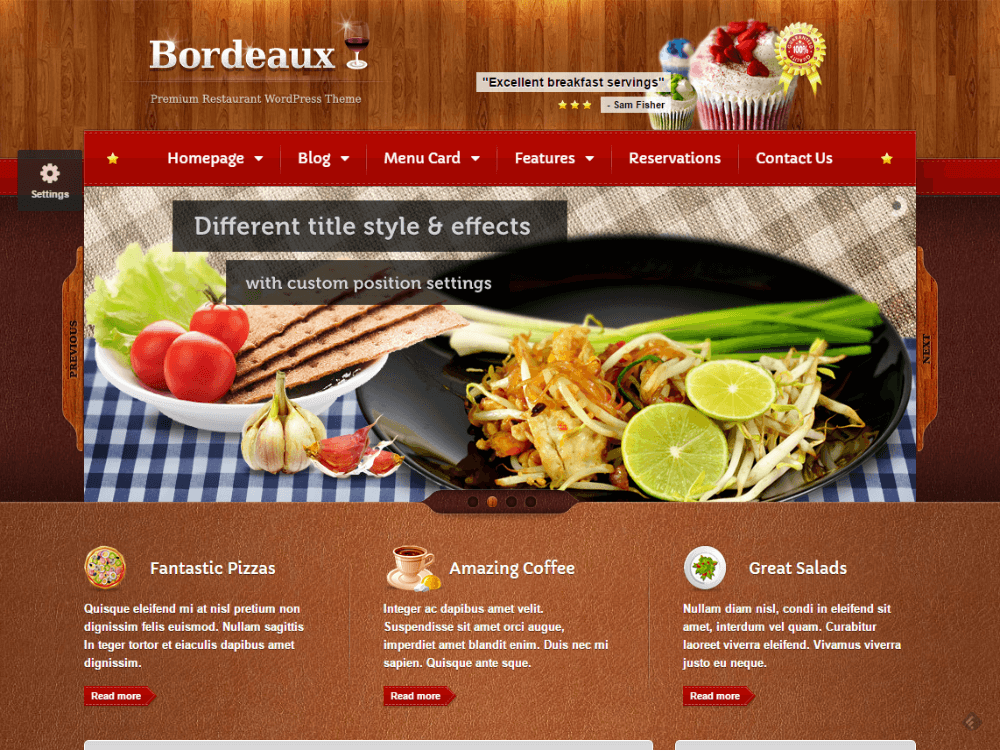 Bordeaux - Premium Restaurant Theme - Premium - Free Restaurant WordPress Themes