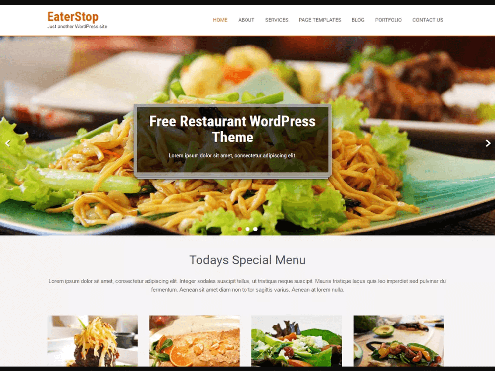 Eaterstop Lite - Free Restaurant WordPress Themes