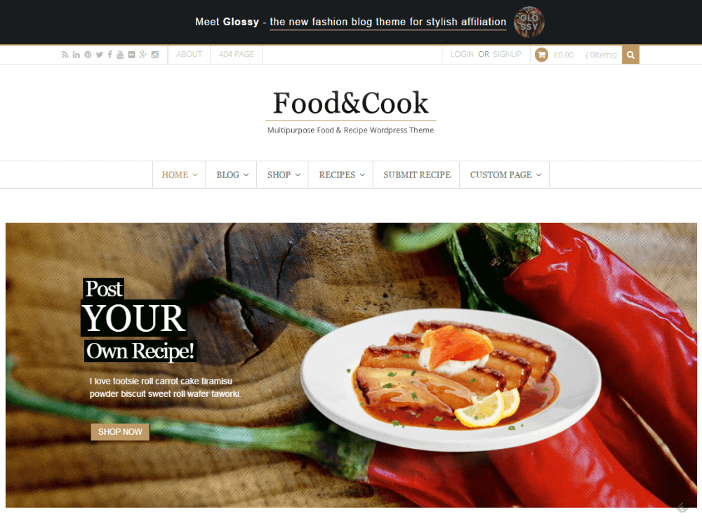 Food & Cook - Multipurpose Food Recipe WP Theme - Premium - Free Restaurant WordPress Themes