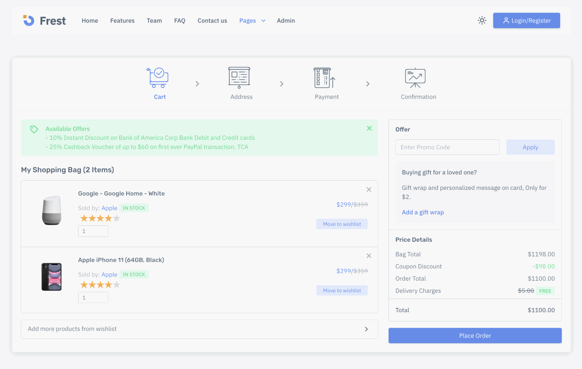 Frest-pricing-demo