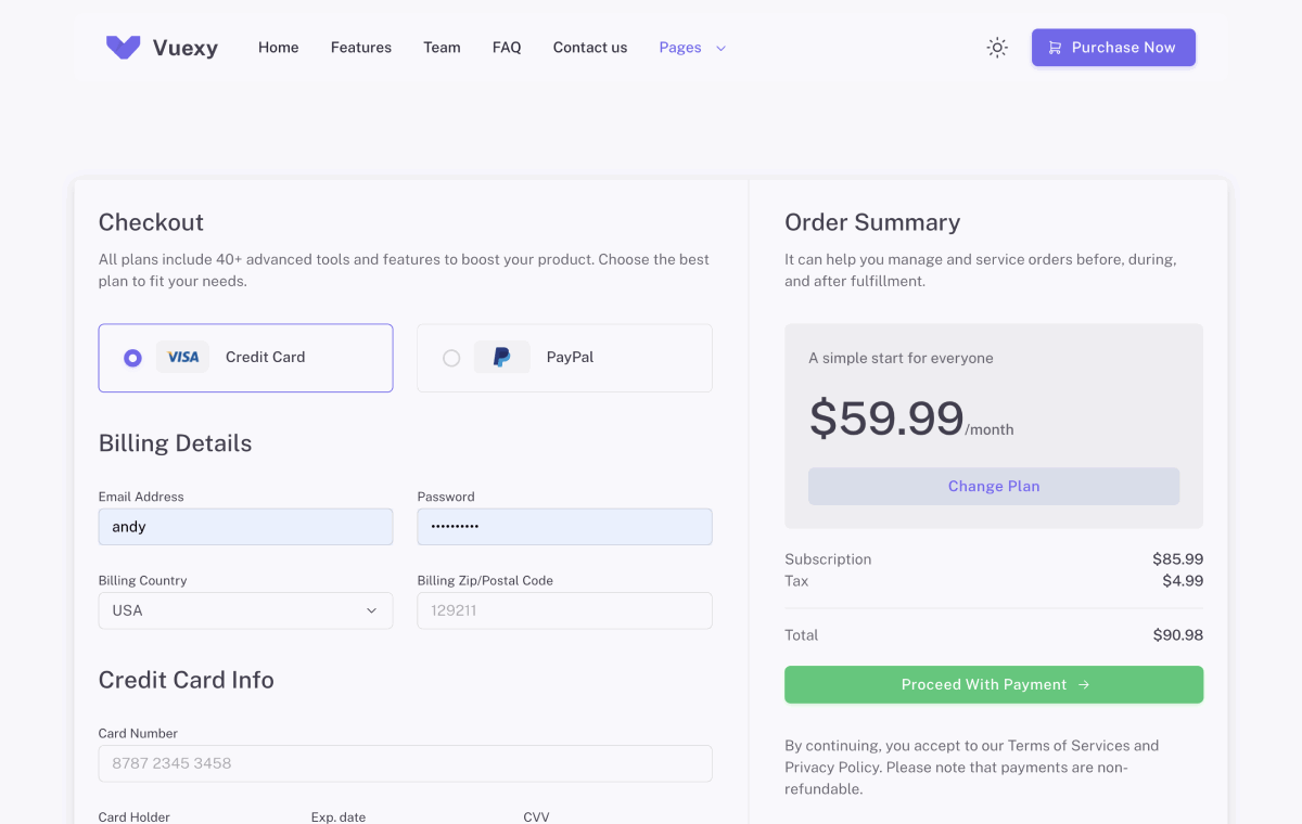 Vuexy-front-payment-page-demo