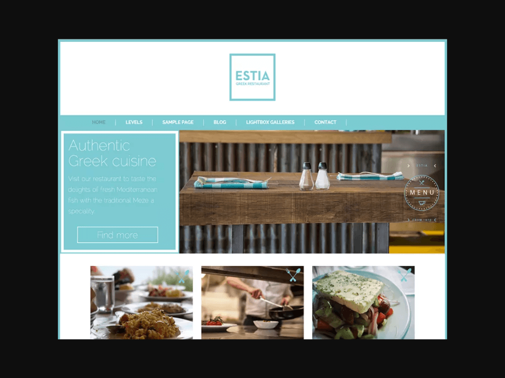 Greek Restauran - Free Restaurant WordPress Themes