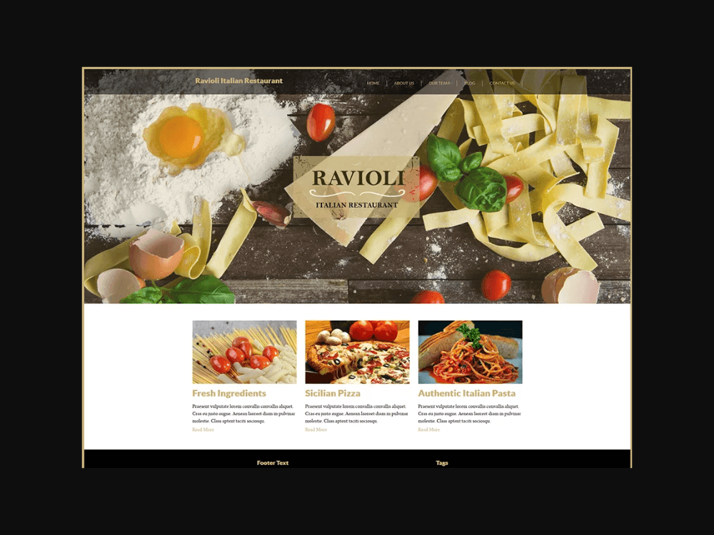 Italian Restaurant - Free Restaurant WordPress Themes