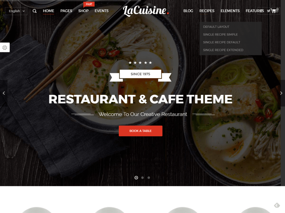 LaCuisine - Restaurant WordPress Them - Premium - Free Restaurant WordPress Themes