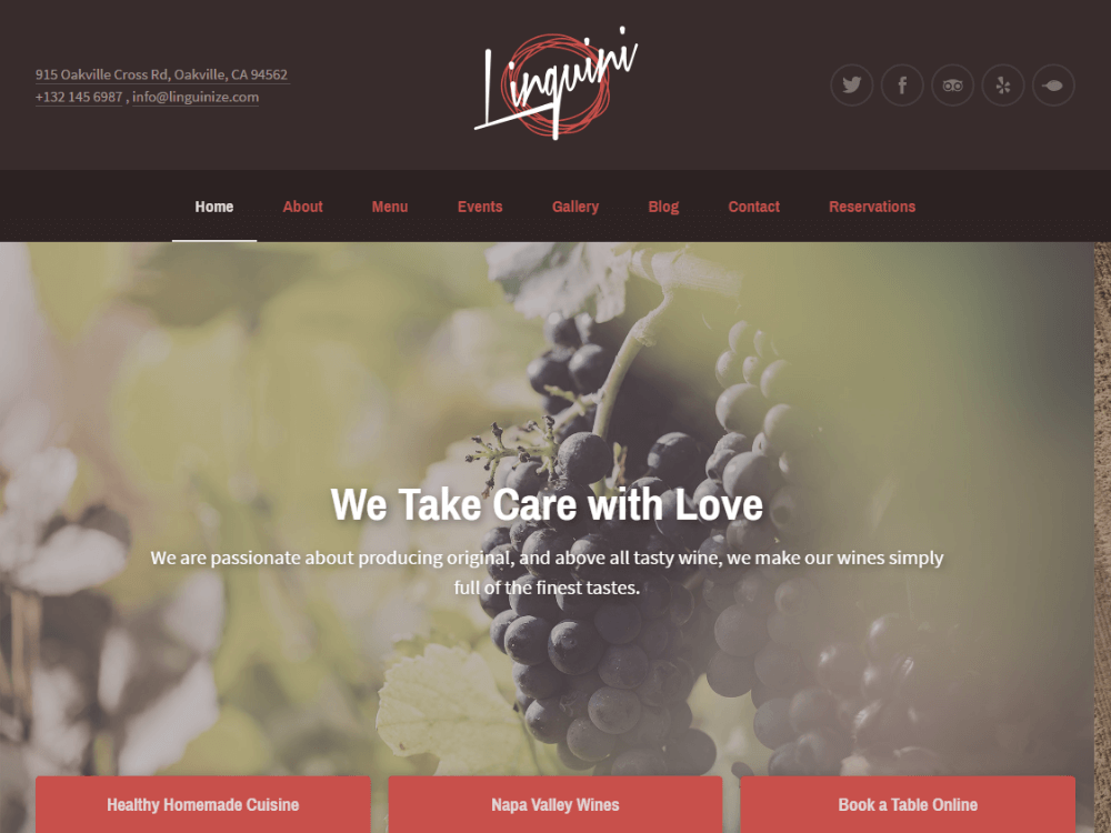 Linguini - Restaurant WordPress Theme - Premium - Free Restaurant WordPress Themes