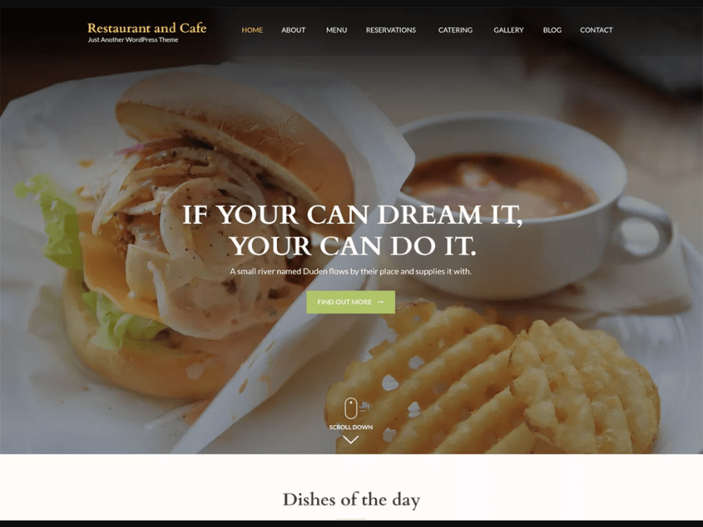 Restaurant and Cafe - Free Restaurant WordPress Themes